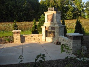 Built-in Outdoor Fireplace Whitefish Bay, WI