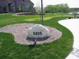 Front Rock with Address Brookfield, WI