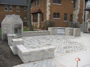 Paver Patio with Fireplace Milwaukee, WI