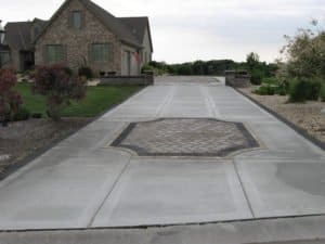 concrete driveway paver insert